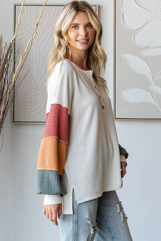 Waffle Knit Top