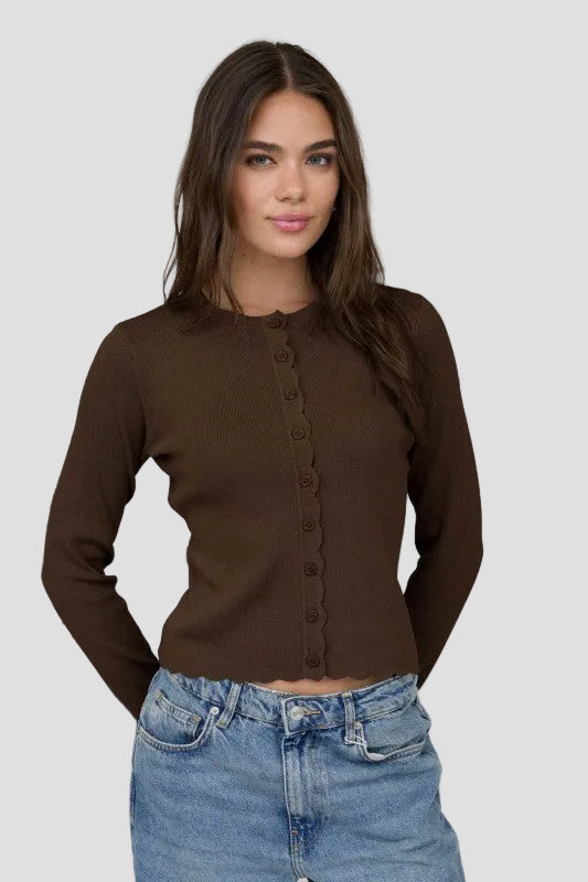Classy Cardigan-Brown