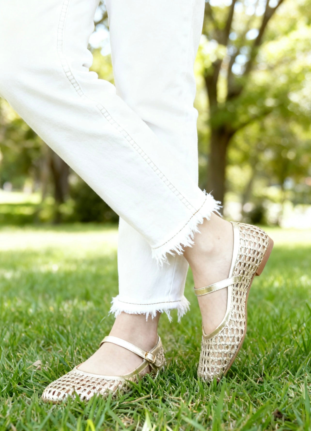 Golden Ballet Flats