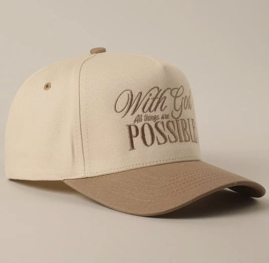 With God Embroidered Hat