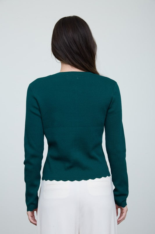 Classy Cardigan-Green