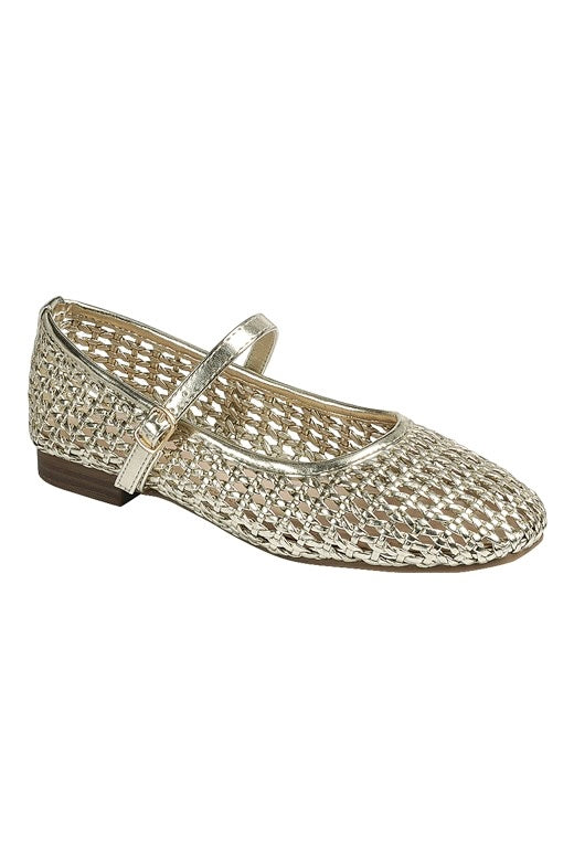 Golden Ballet Flats