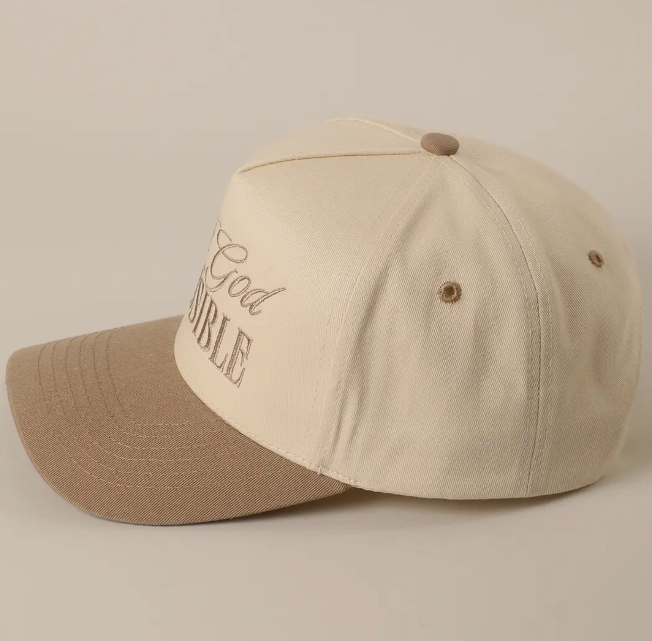 With God Embroidered Hat