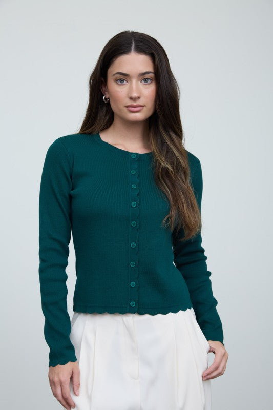 Classy Cardigan-Green