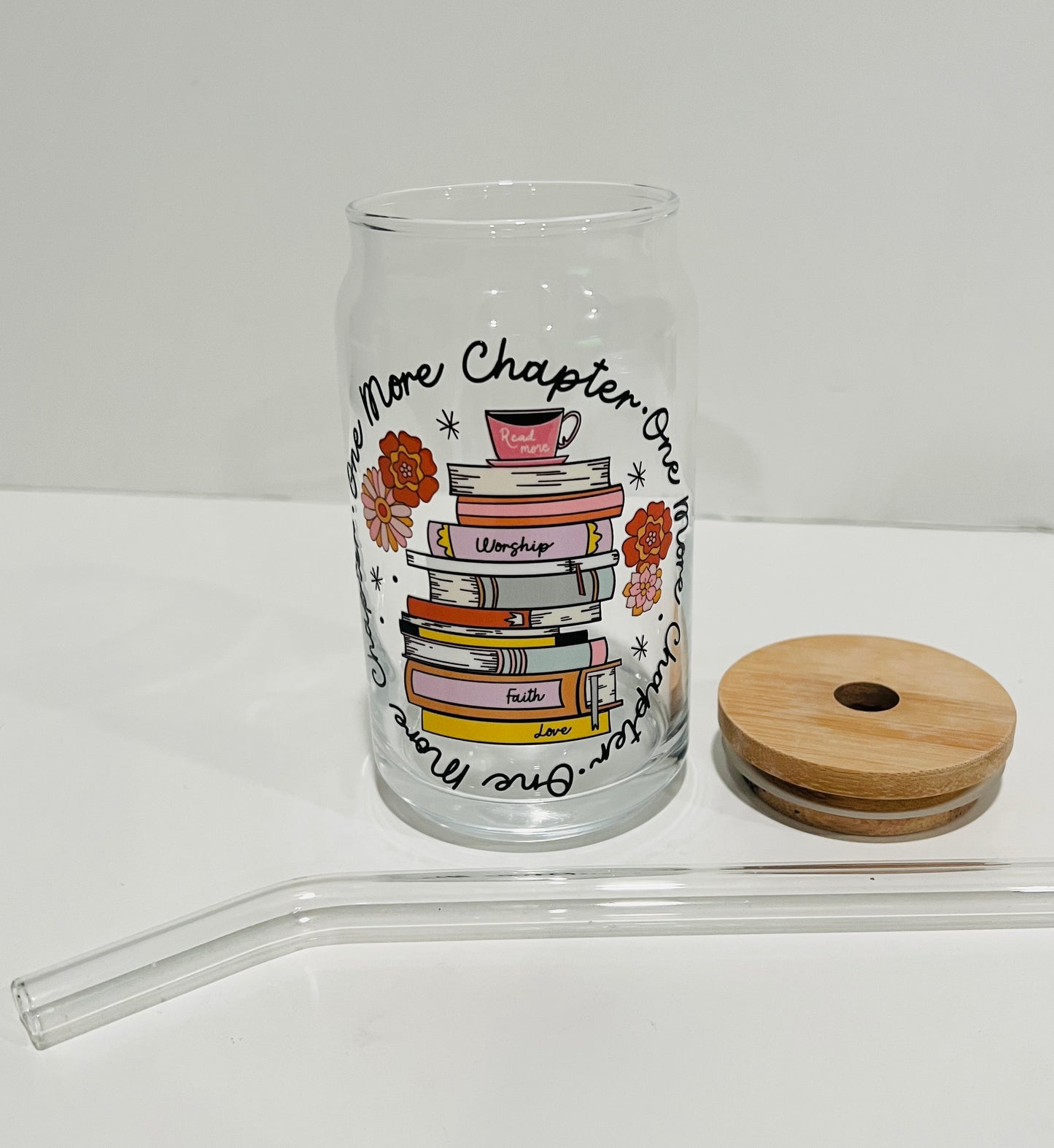 One More Chapter Glass Cup